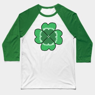 Four leafed clover. A pretty, beautiful, cute four leafed clover drawing, lucky design. Baseball T-Shirt